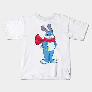 Rabbit in Winter with Scarf Kids T-Shirt